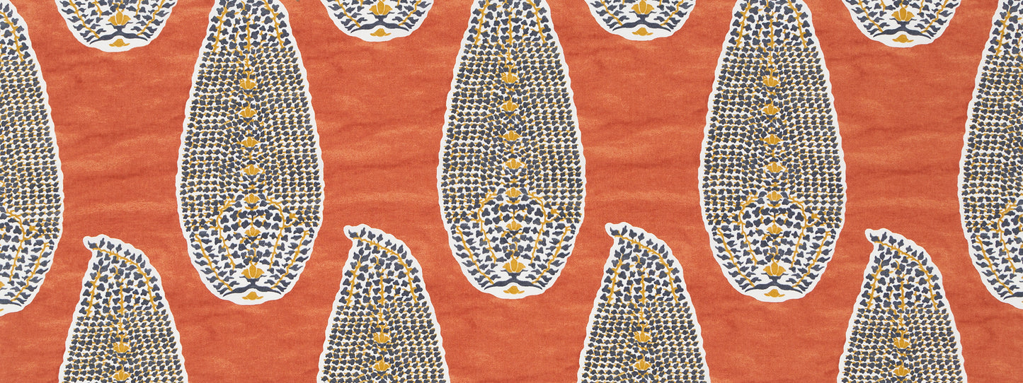 Robert Allen @ Home Paisley Stamp | Persimmon Print - 519039