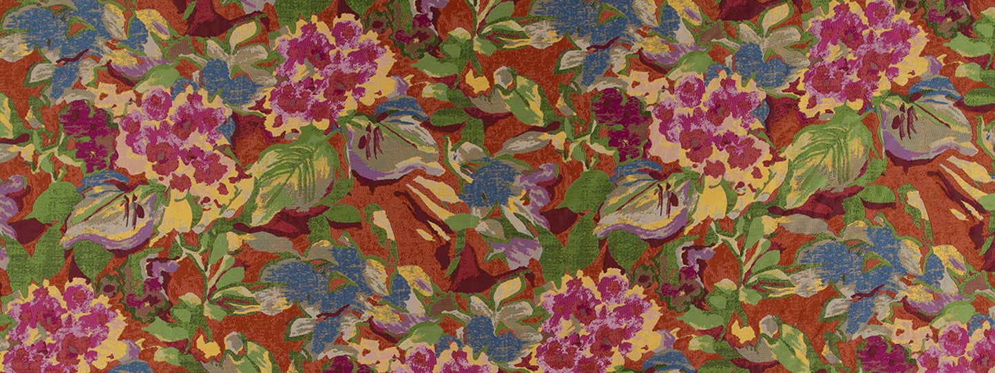 Robert Allen Cap Bon Garden | Tomato Upholstery - 519891