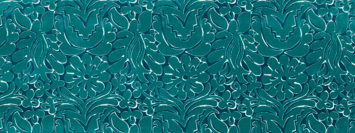 Robert Allen Huipil Velvet | Aqua Upholstery - 519972