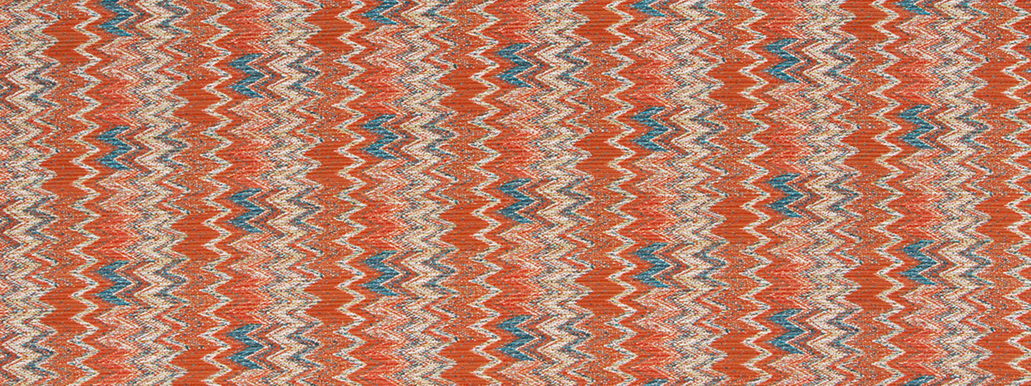 Robert Allen Sawtooth Wave | Tomato Upholstery - 520033