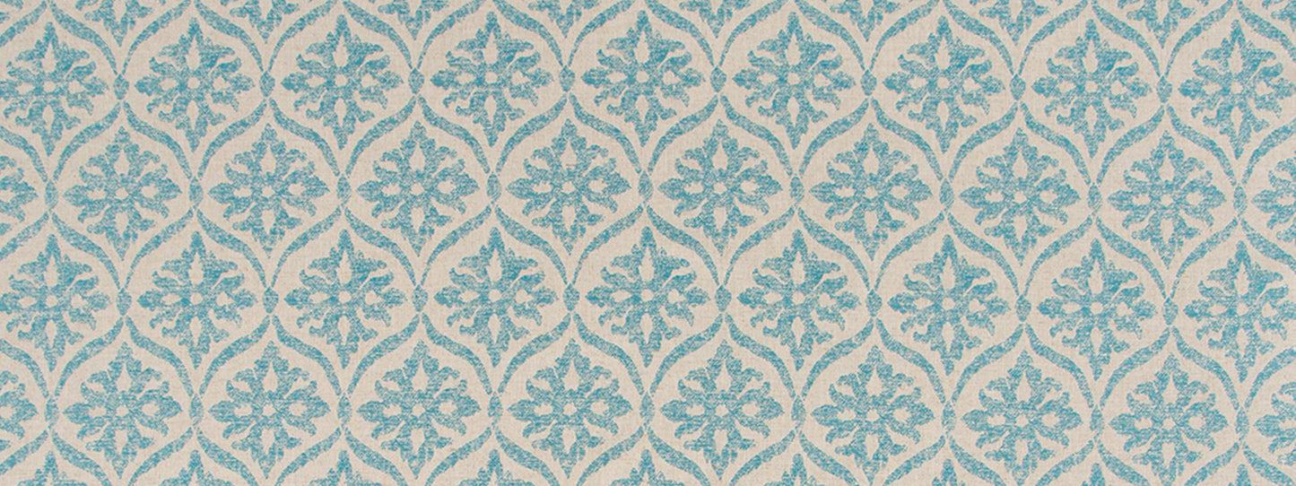 Robert Allen Oxbow Meadow | Aqua Upholstery - 520039