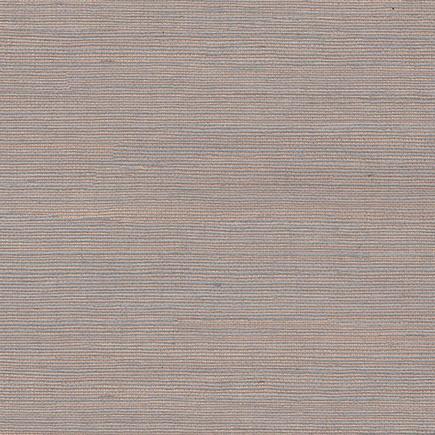 Taupe-beige grasscloth wallpaper swatch with subtle grey stripes.