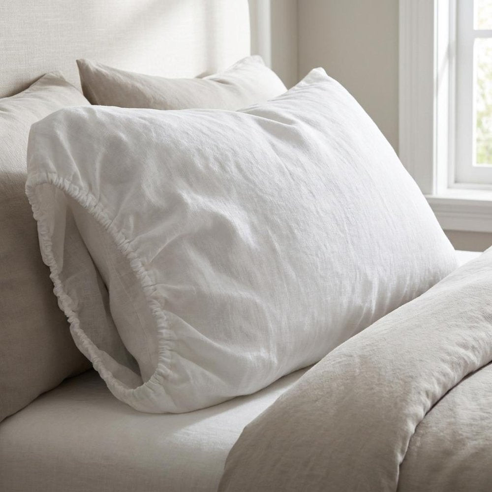 Blue Linen King Fitted sheet