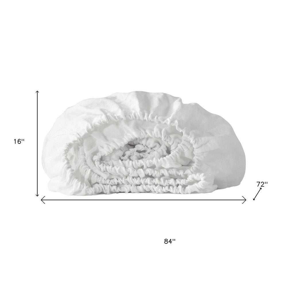 White Linen California King Fitted sheet