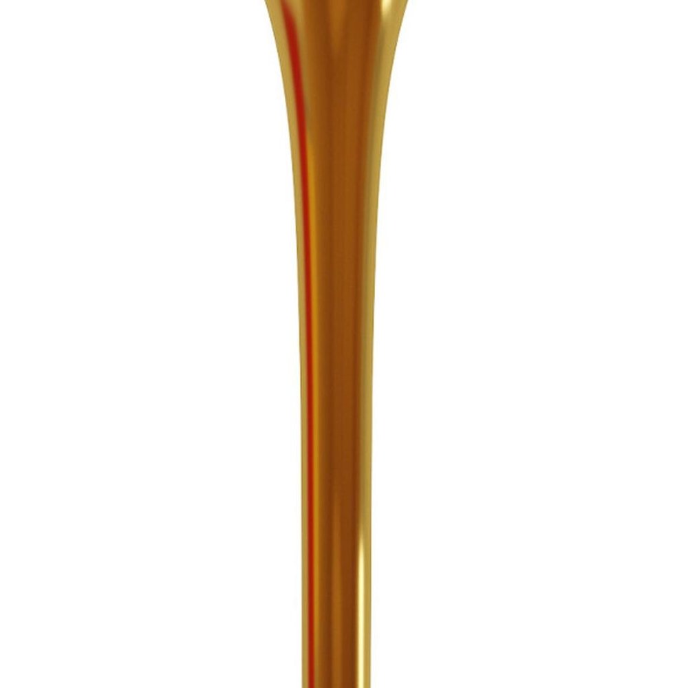 32" White and Gold Rounded Marble and Metal Bar Table