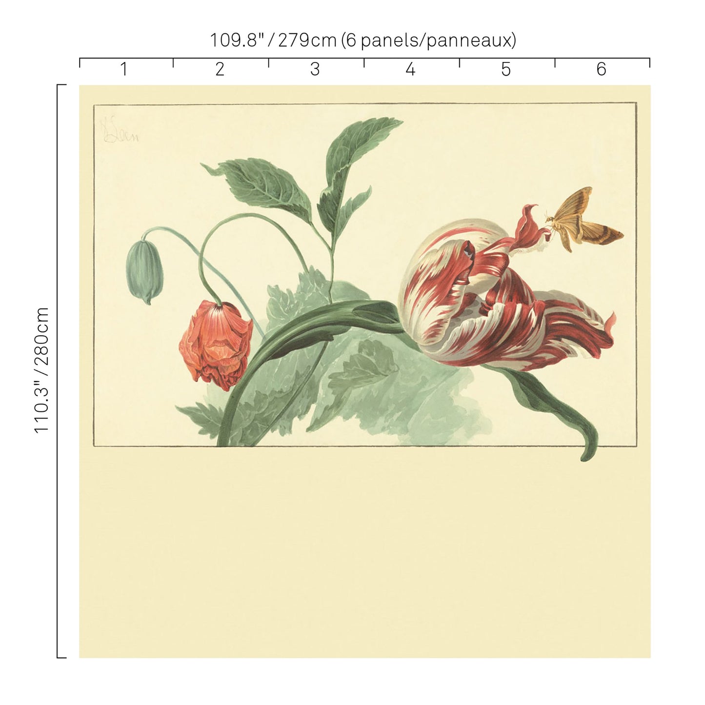 JF Fabrics -Wallpaper 5264 24 Wallpaper Orange,Rust Non-Woven,Mural - 5915224 W7631