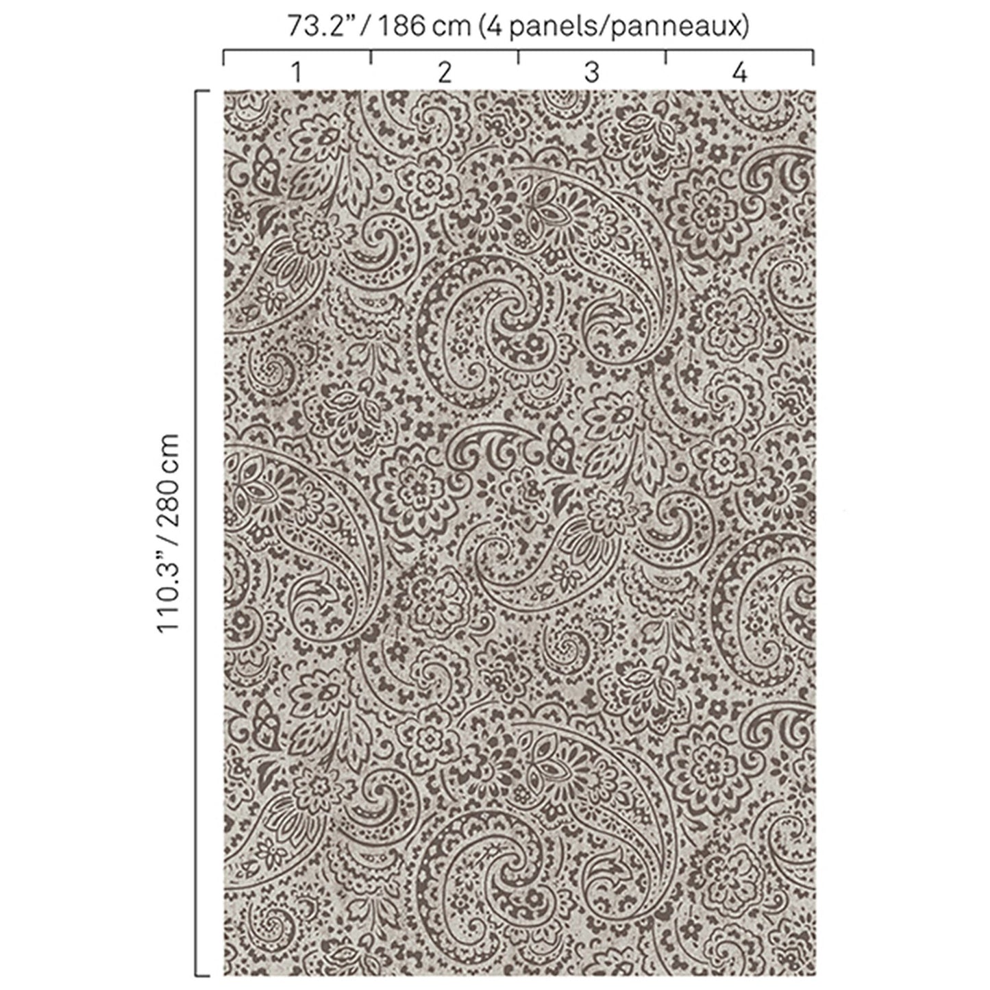 JF Fabrics -Wallpaper 5341 96 Wallpaper Grey,Silver Non-Woven,Mural - 7575596 W8251