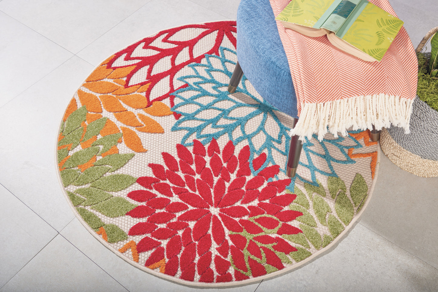 Nourison Rugs Nourison Home Tropical 4' X Round - 099446421890