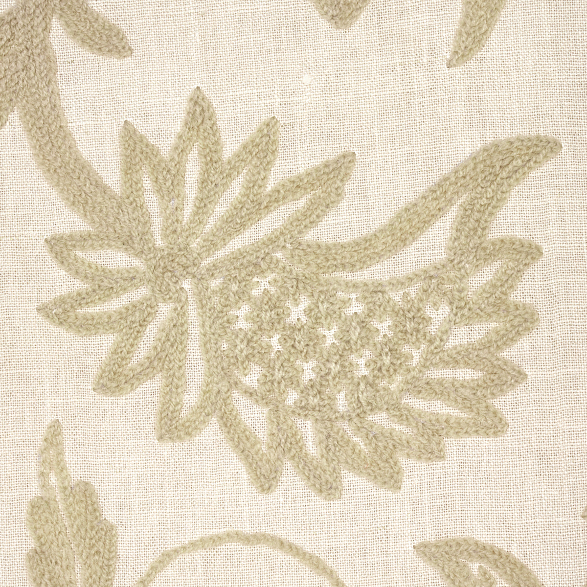 SCHUMACHER PERENNIAL FAVORITES Amagansett Linen Crewel CREWEL CREWEL ECRU - 54191
