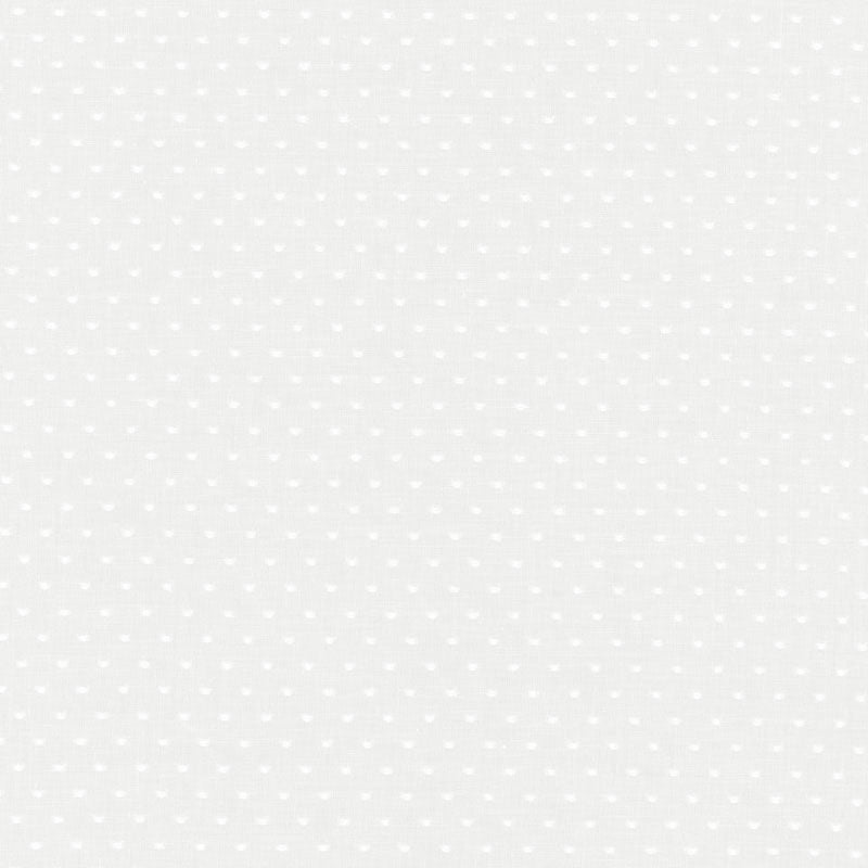 SCHUMACHER FABRIC RADIANCE SHEERS ROSABEL DOT SHEER White - 55990