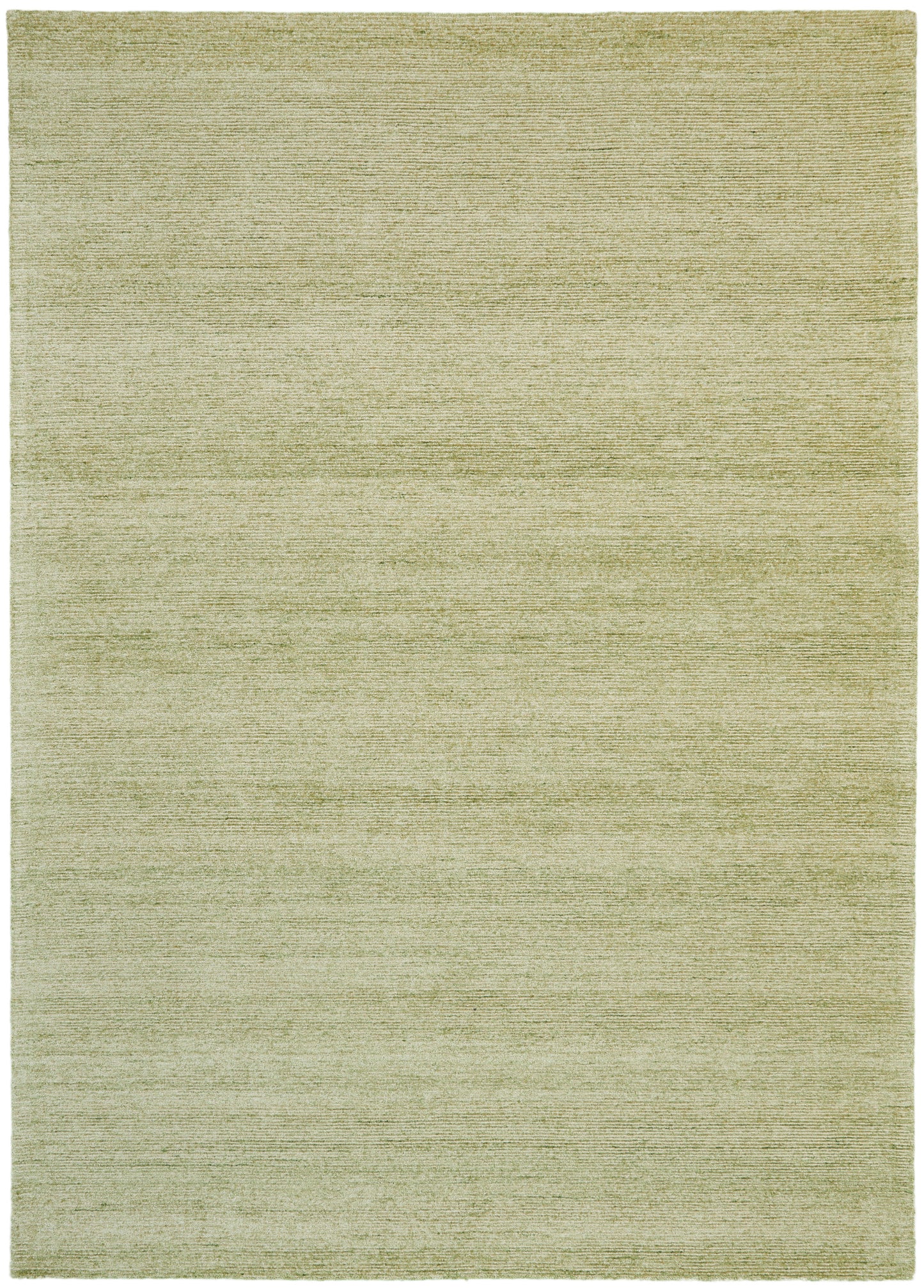 Olive sage flat-weave rug with subtle tonal texture; rectangular, low-pile.