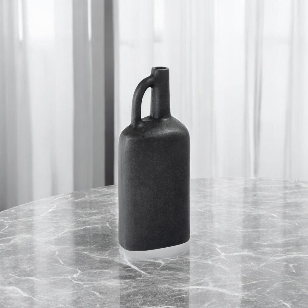 11" Gray Aluminum Jug Table Vase