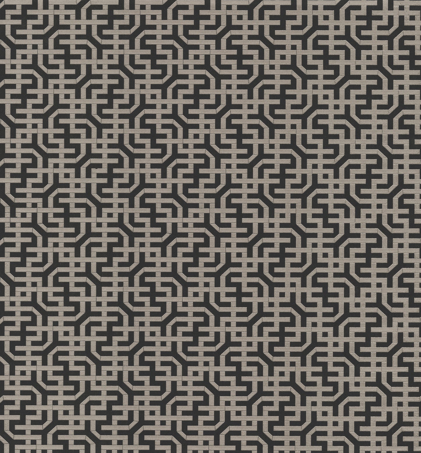 York Wallcoverings Traveler Dynastic Lattice Black Wallpaper Geometrics Blacks Wallpaper - 5801