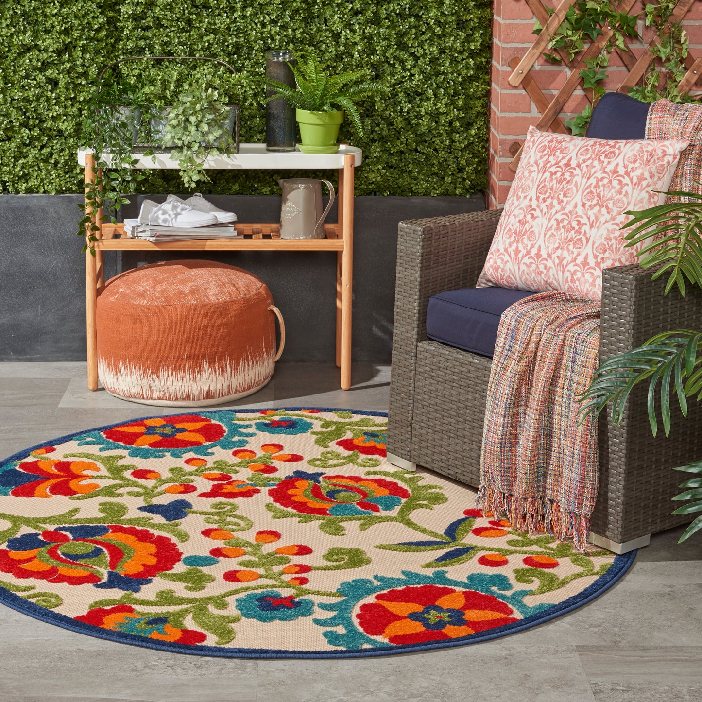 Nourison Rugs Nourison Home Farmhouse 5' X Round - 099446031983
