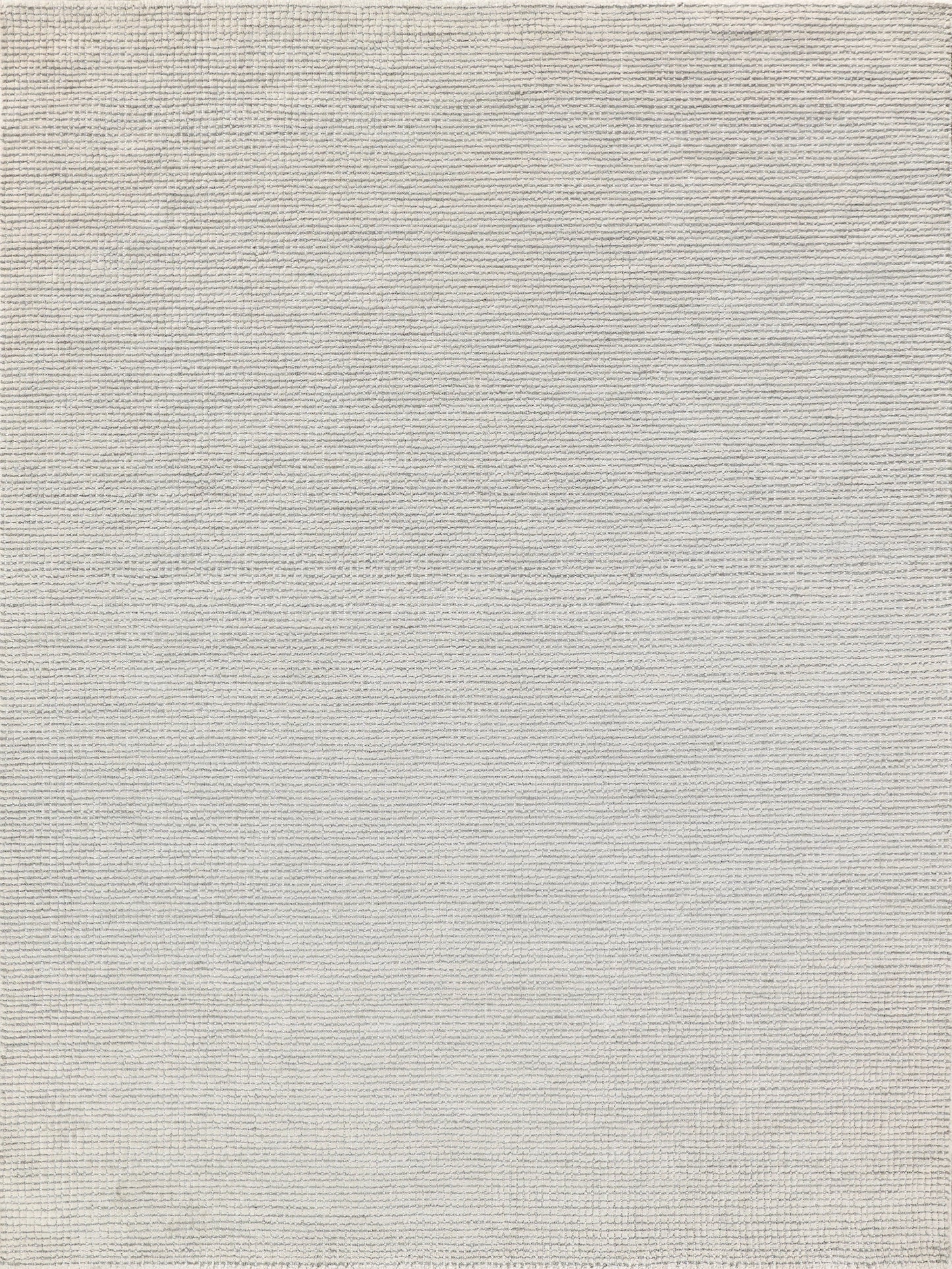 Beige hand-tufted rug with a woven, linen-like texture and a fine crosshatch pattern.