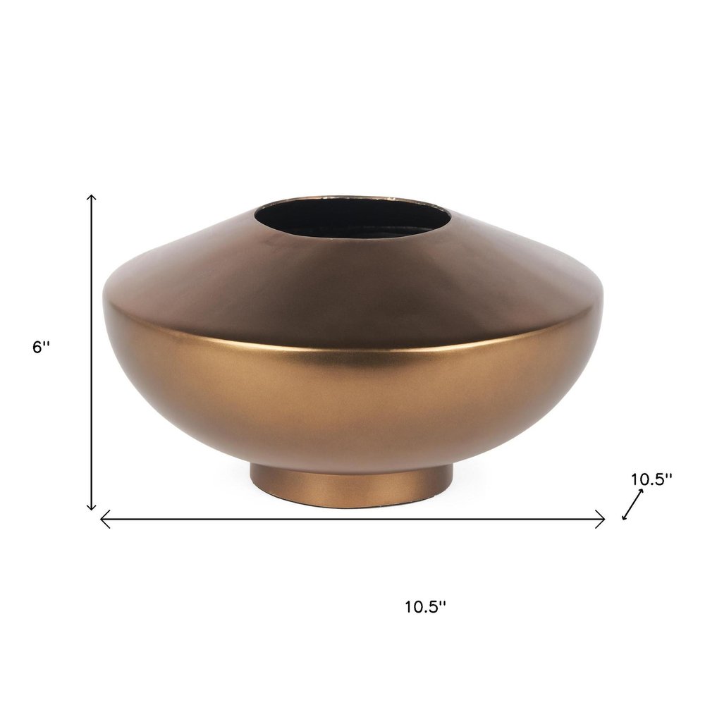 6" Antiqued Bronze Metal Table Vase