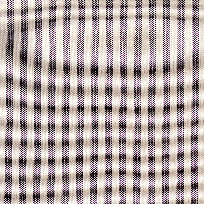 SCHUMACHER FABRIC NEW TRADITIONAL CHAREE SILK STRIPE AUBERGINE - 60923
