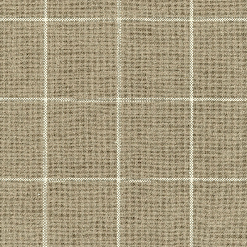 SCHUMACHER FABRIC NATURALS/PLAINS GLENARIFF LINEN CHECK NATURAL - 62110