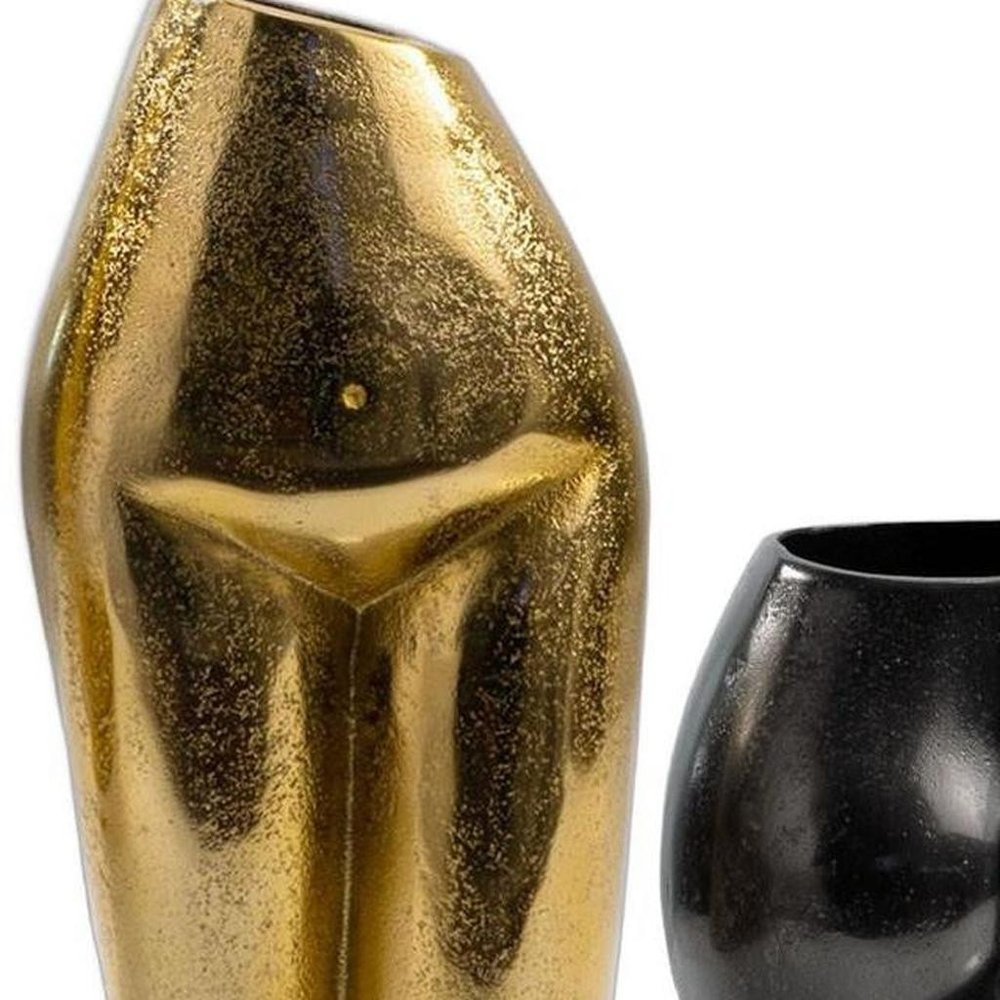 8" Antiqued Bronze Cast Aluminum Female Form Table Vase