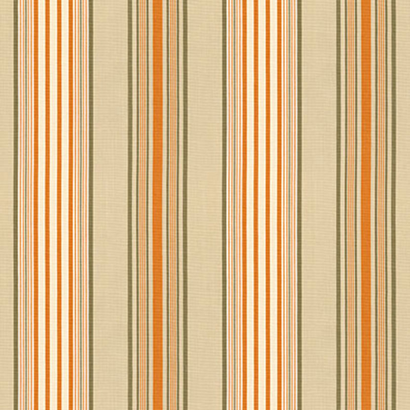 SCHUMACHER PERENNIAL FAVORITES SARATOGA COTTON STRIPE HIGH PERFORMANCE,PRINTS,INDOOR/OUTDOOR HIGH PERFORMANCE,PRINTS,INDOOR/OUTDOOR BEIGE / MOCHA / PUMPKIN - 62961