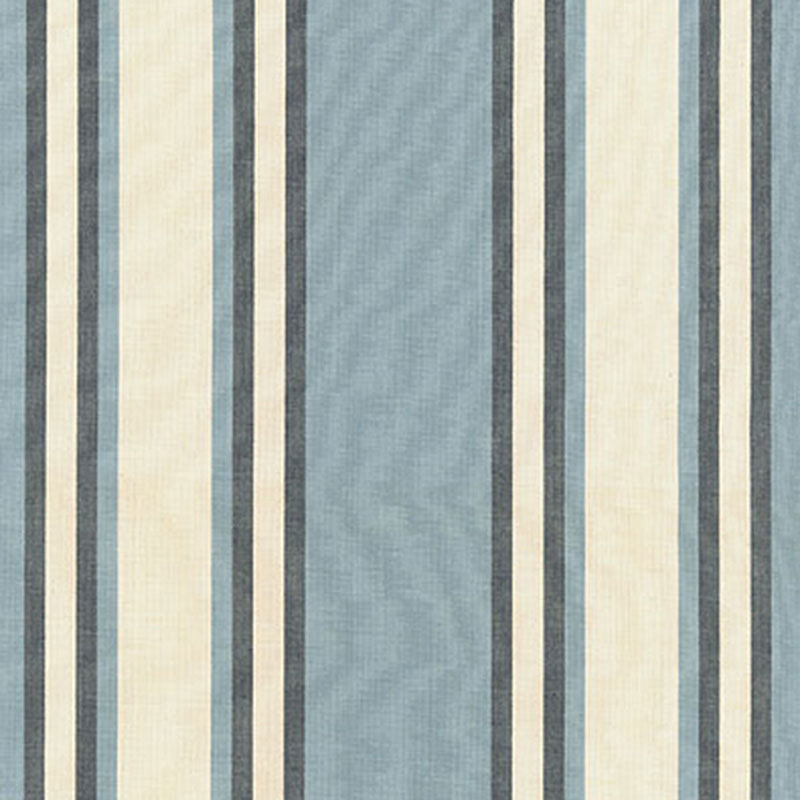 SCHUMACHER PERENNIAL FAVORITES SENECA COTTON STRIPE PATTERN WOVENS PATTERN WOVENS CHAMBRAY/ INDIGO - 62980