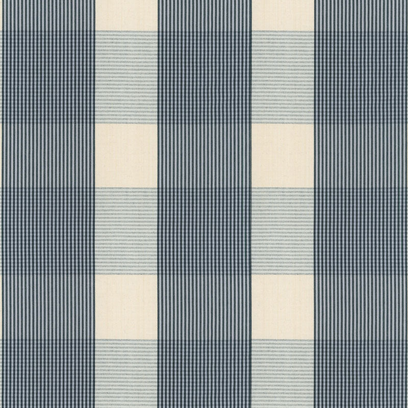 SCHUMACHER CALYPSO AVON GINGHAM PLAID PATTERN WOVENS PATTERN WOVENS INDIGO/SKY - 63024
