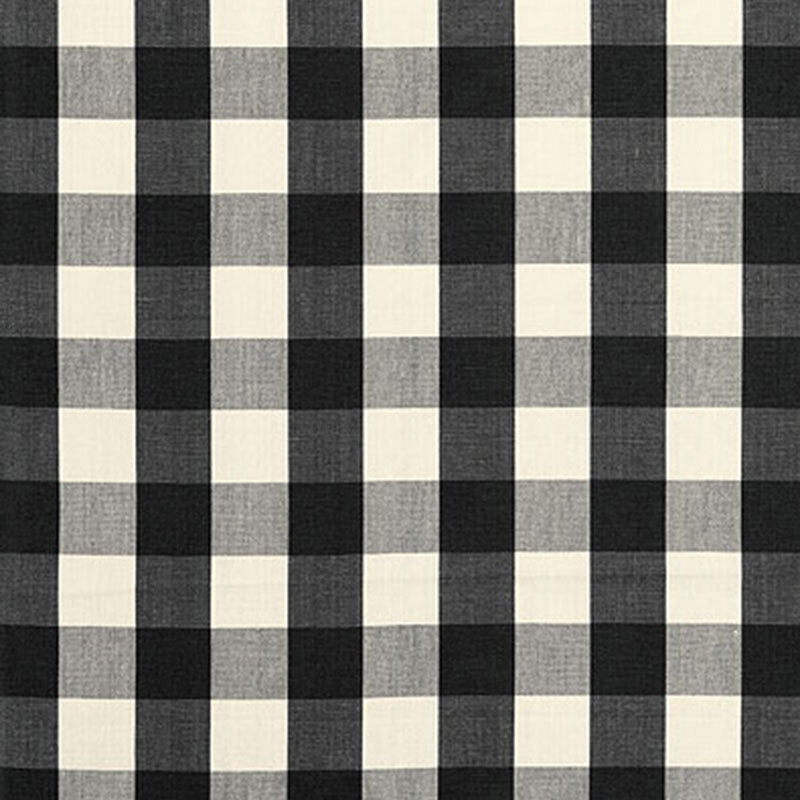 SCHUMACHER REVISITS OF POPULAR PATTERNS CAMDEN COTTON CHECK PATTERN WOVENS PATTERN WOVENS EBONY - 63042