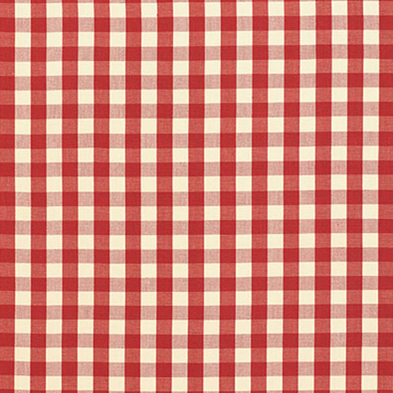 SCHUMACHER REVISITS OF POPULAR PATTERNS ELTON COTTON CHECK PATTERN WOVENS PATTERN WOVENS RED - 63054