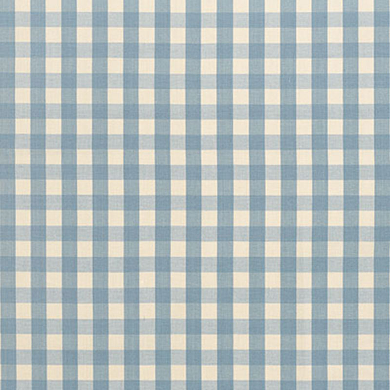 SCHUMACHER FABRIC REVISITS OF POPULAR PATTERNS ELTON COTTON CHECK CHAMBRAY - 63058