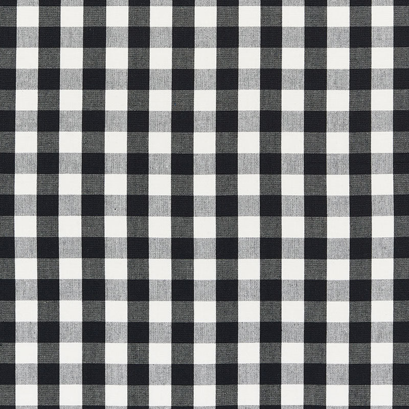 SCHUMACHER FRENCH REVOLUTION ELTON COTTON CHECK PATTERN WOVENS PATTERN WOVENS BLACK - 63064