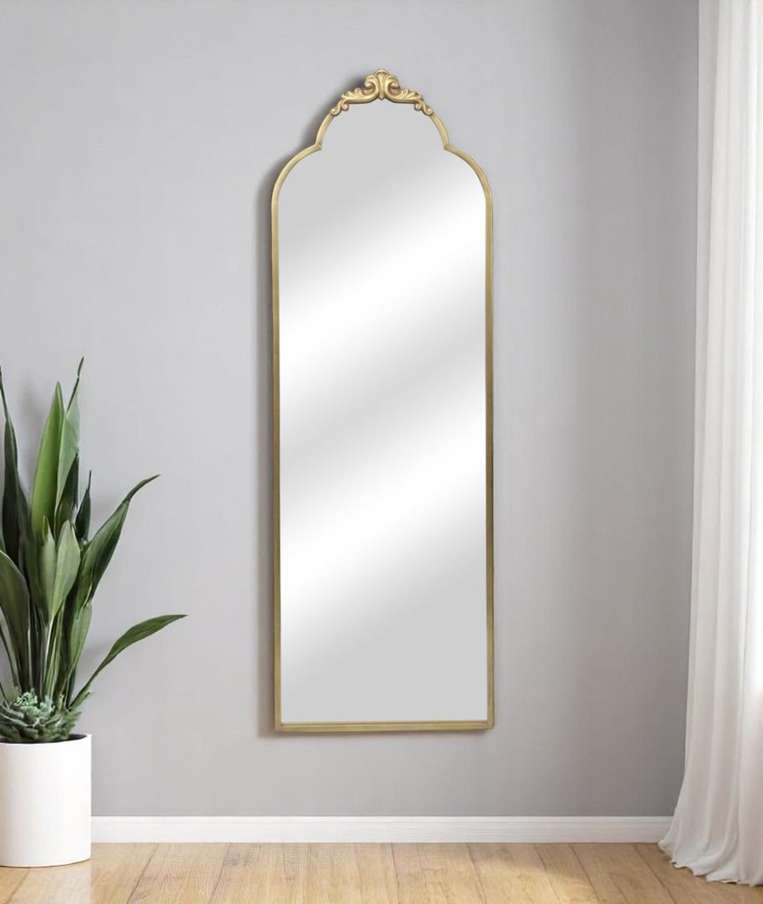 65" Gold Metal Arch Full Length Hanging Mirror