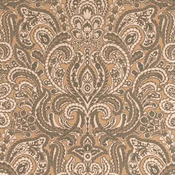 Galerie Wallcoverings Adonea Damask Galerie Wallcoverings Bronze, Brown - 64329