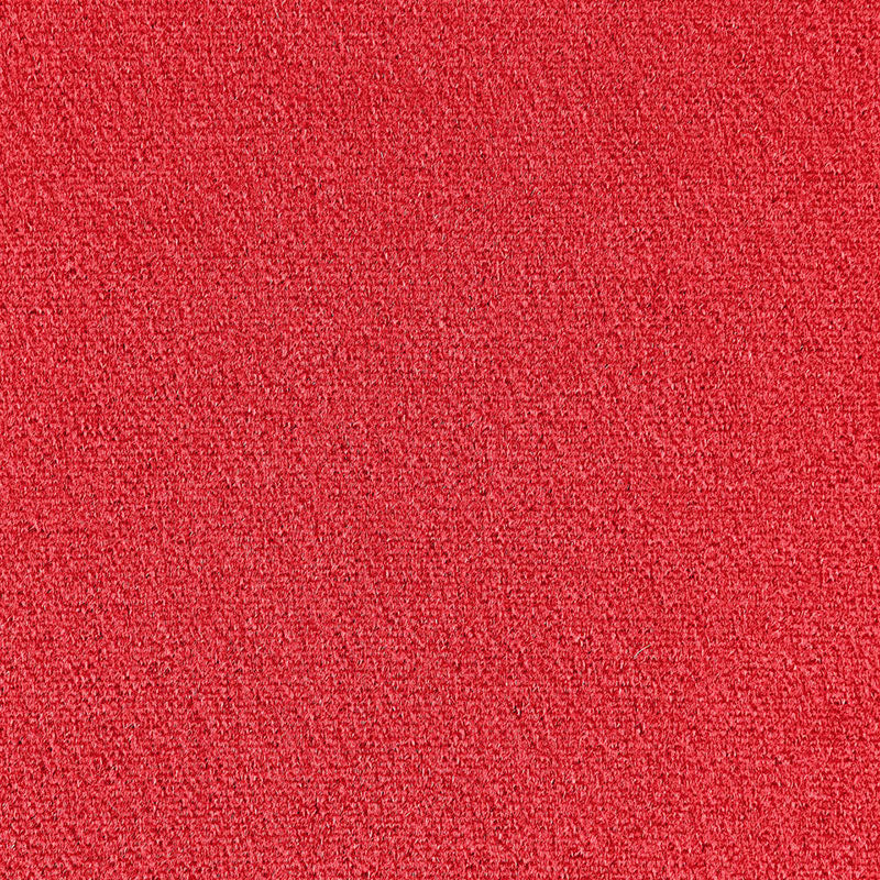 Close-up of red textured fabric with a soft nap and vibrant red tone.