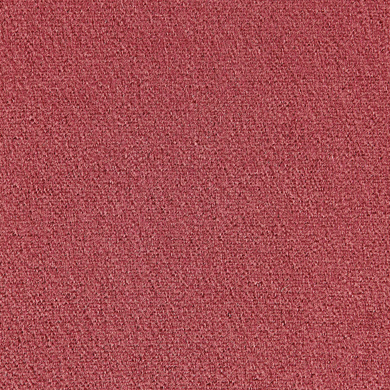 Close-up of red textured fabric with a dense looped pile, upholstery/carpet-style material in warm rose-red.