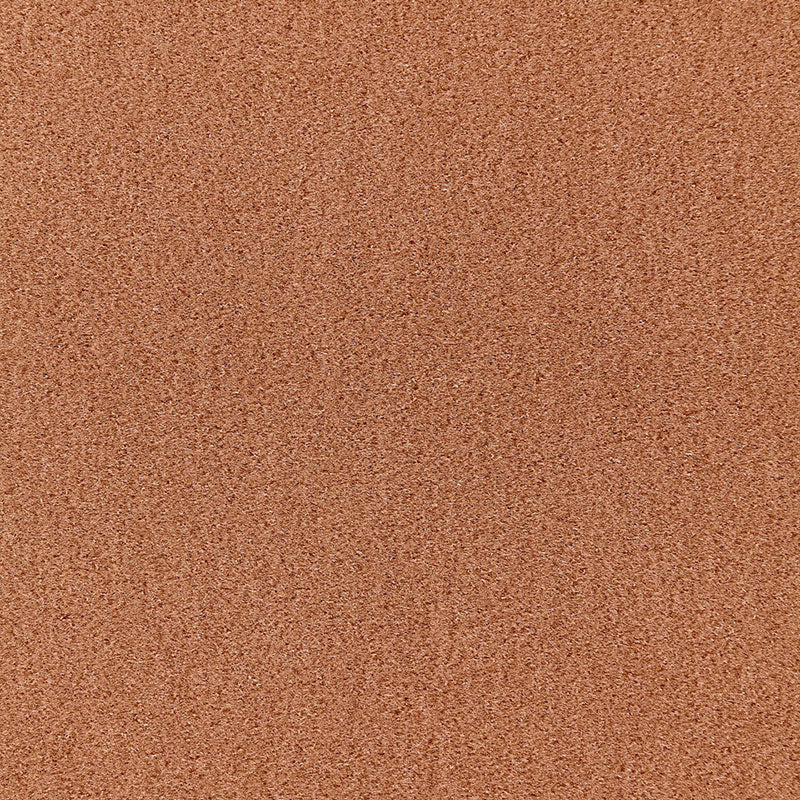 Terracotta suede-textured fabric swatch, close-up grain, warm orange-brown color, versatile for shoes or bags.
