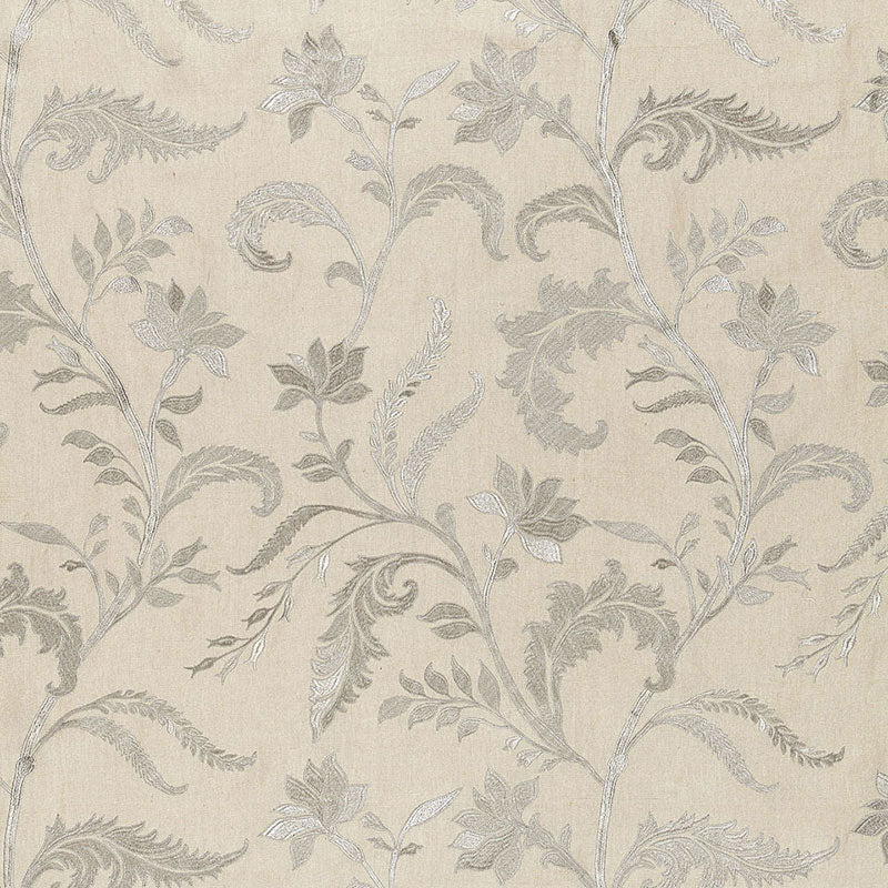SCHUMACHER AU NATUREL Monceau Linen Embroidery WOVEN WOVEN ZINC - 65130