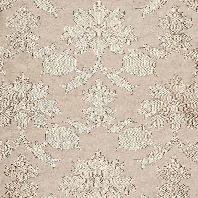 SCHUMACHER FABRIC AU NATUREL Roussillon Embroidery GREIGE - 65290
