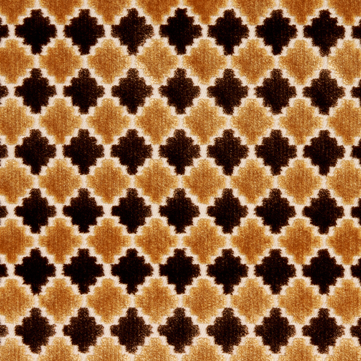 SCHUMACHER CUT & PATTERNED VELVETS MARRAKESH VELVET VELVETS,CUT VELVET VELVETS,CUT VELVET CHOCOLATE BROWN - 65646