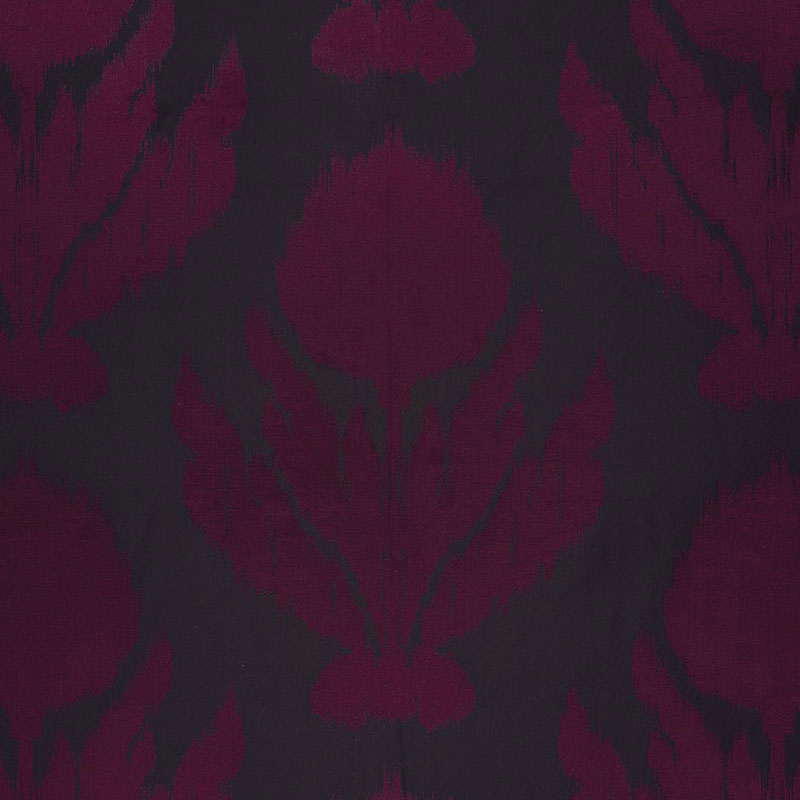 SCHUMACHER PALAZZO AGRA SILK WEAVE PATTERN WOVENS,SILKS & SATIN PATTERN WOVENS,SILKS & SATIN BLACK PLUM - 65851