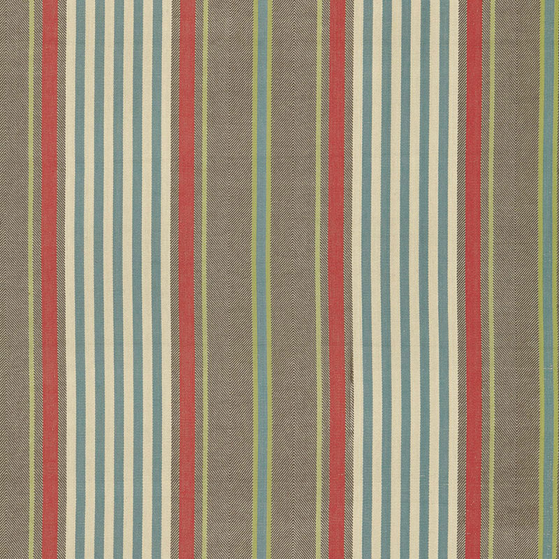 SCHUMACHER SEA ISLAND STRIPES MINZER COTTON STRIPE PATTERN WOVENS PATTERN WOVENS RED EARTH - 66013