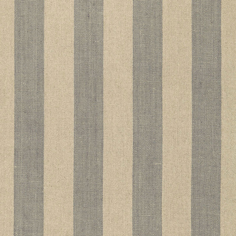 SCHUMACHER SEA ISLAND STRIPE AUGUSTIN LINEN STRIPE PATTERN WOVENS PATTERN WOVENS STEEL / LINEN - 66074