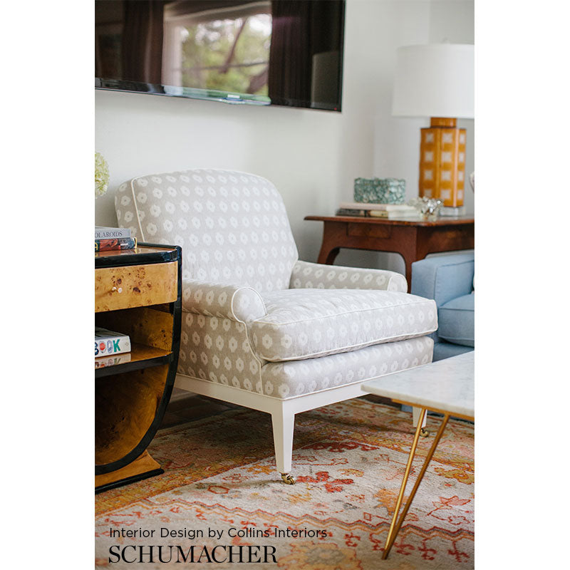 SCHUMACHER PALAZZO TIMUR WEAVE MATELASSE,PATTERN WOVENS INDIGO - 66612