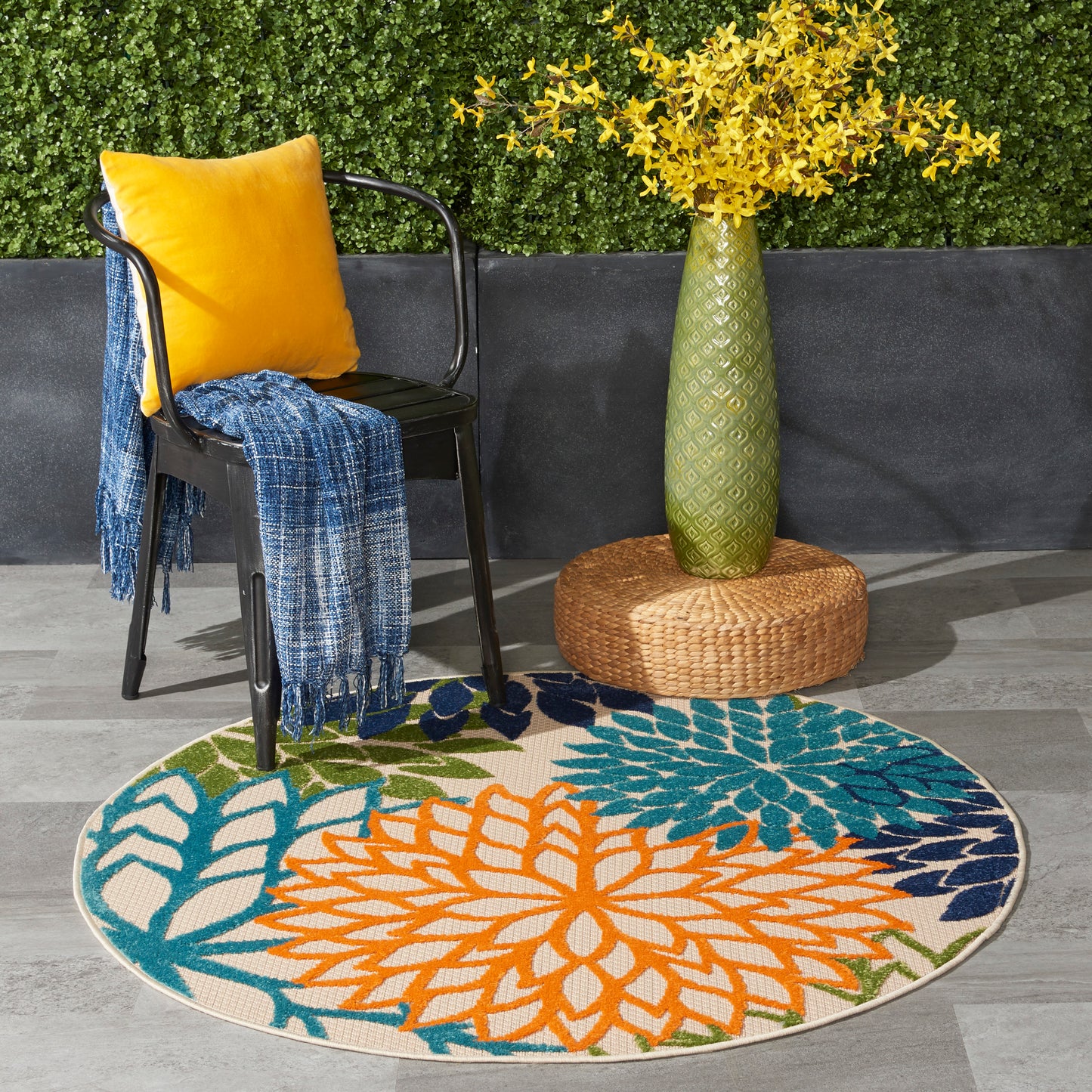 Nourison Rugs Nourison Home Tropical 4' X Round - 099446421982