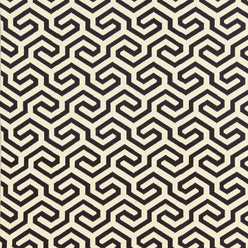 SCHUMACHER CHROMA MING FRET PATTERN WOVENS PATTERN WOVENS NOIR - 66881