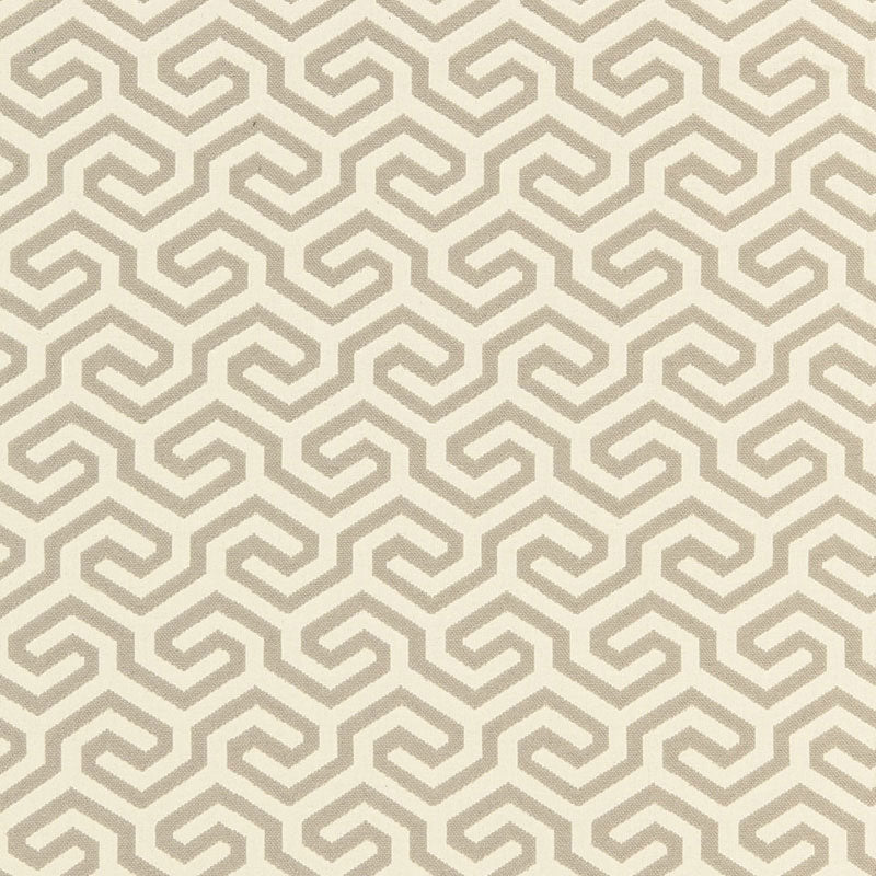 SCHUMACHER CHROMA MING FRET PATTERN WOVENS PATTERN WOVENS FLAX - 66882