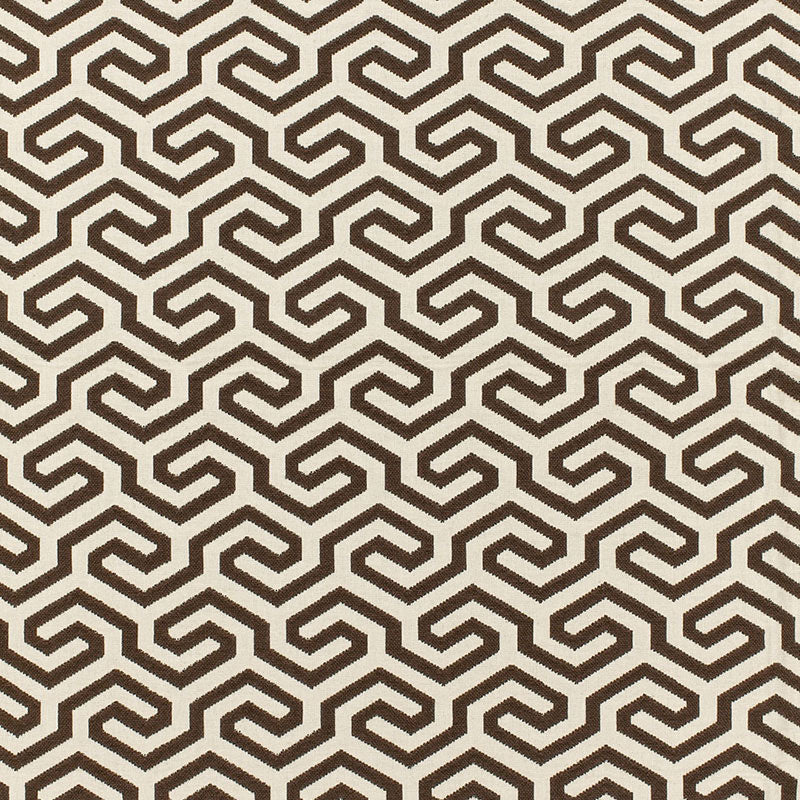 SCHUMACHER CHROMA SP14 MING FRET PATTERN WOVENS PATTERN WOVENS CHOCOLATE - 66885