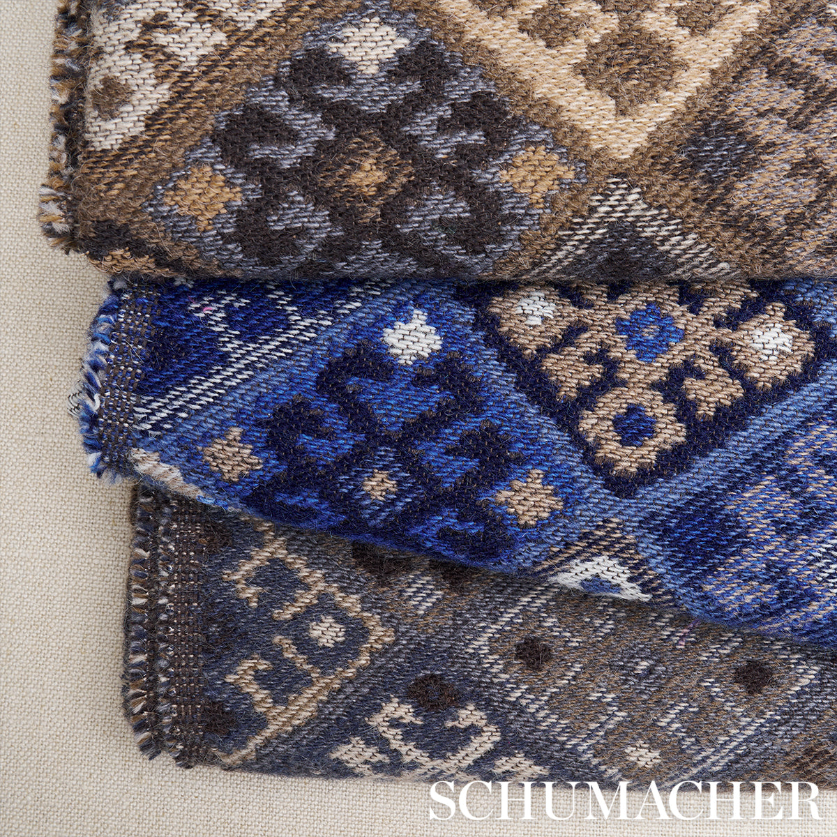 SCHUMACHER LUXE LODGE KILIM WEAVE PATTERN WOVENS PATTERN WOVENS BUCKSKIN - 67140