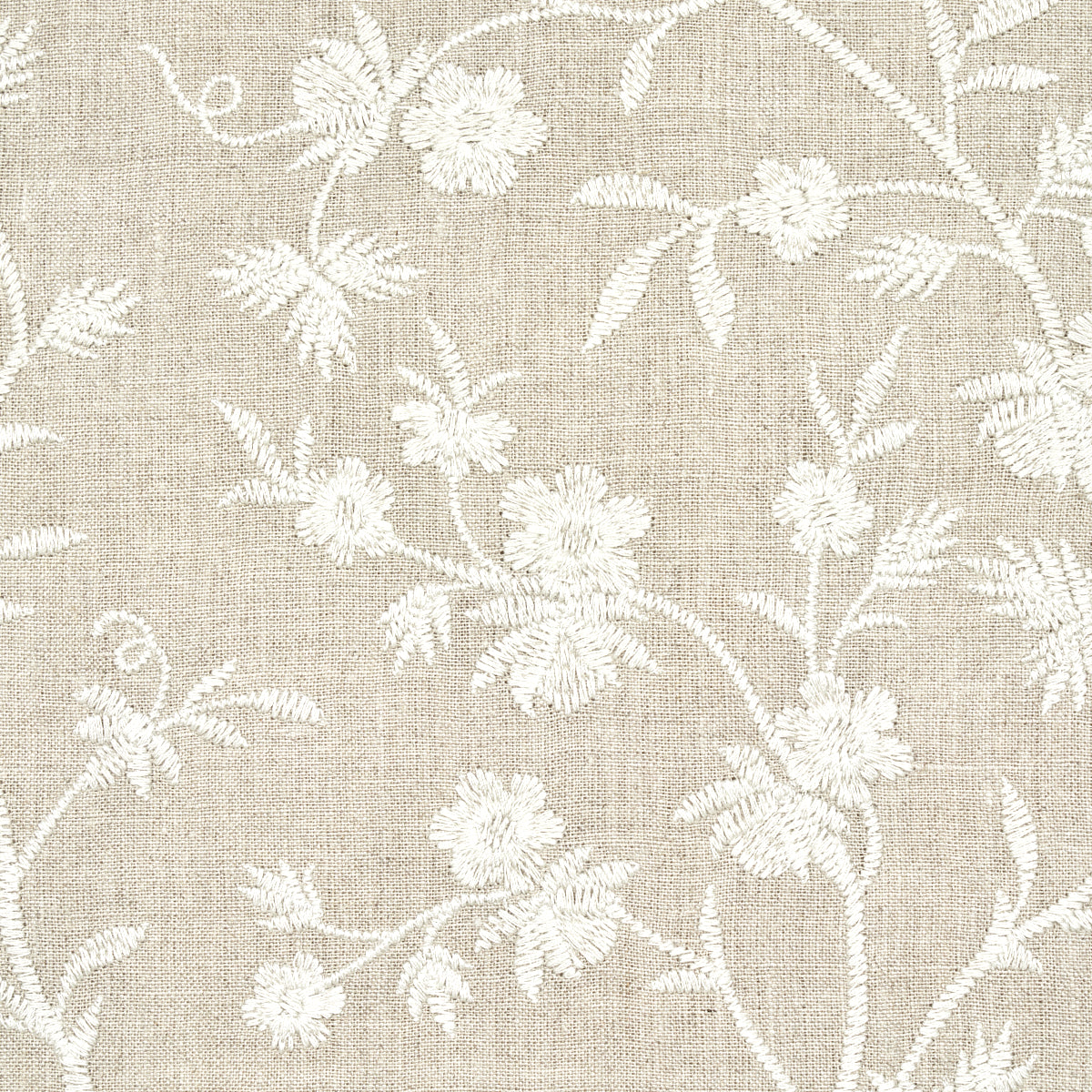 SCHUMACHER AU NATUREL Wildflower Embroidery EMBROIDERIES,SHEERS & CASEMENTS EMBROIDERIES,SHEERS & CASEMENTS LINEN - 67190