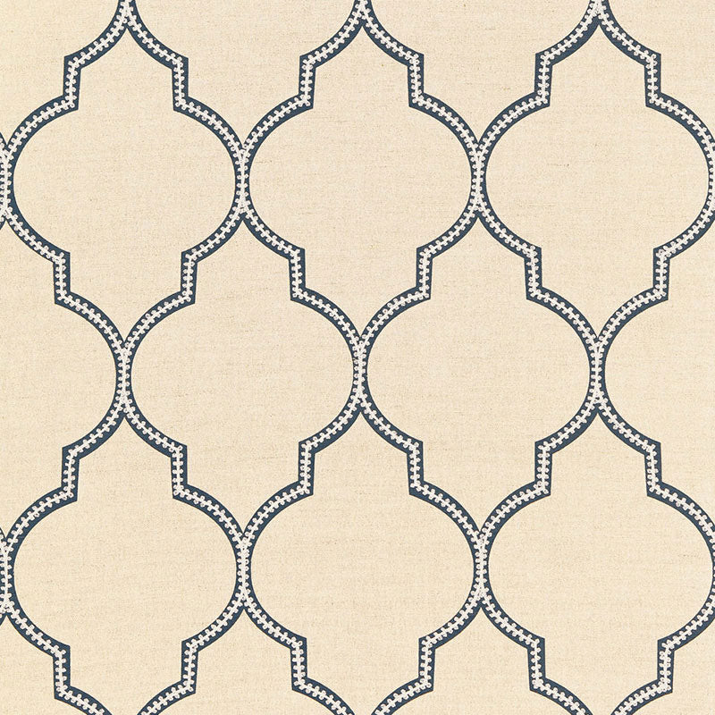 SCHUMACHER AU NATUREL ALGIERS EMBROIDERY EMBROIDERIES EMBROIDERIES INDIGO - 67330