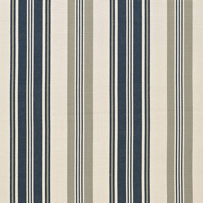 SCHUMACHER AU NATUREL FJORD STRIPE PATTERN WOVENS PATTERN WOVENS INDIGO - 67480